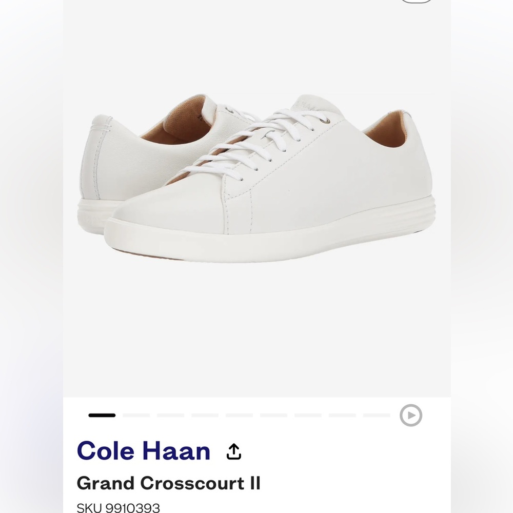 Cole Haan GRANDOS Leather Sneaker White 13 Men’s
